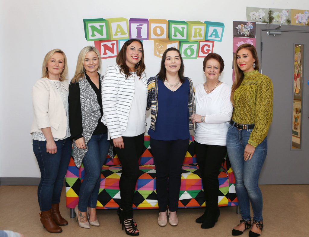 22/3/2016. Pictured at the official opening of Naionra na nOg, Shannonvale, Old Cratloe road were Edel Lavin, Sarah McGee, Yvonne O’Sullivan, Sarah Darcy, Ber O’Loughlin and Clara O’Dwyer. Photograph Liam Burke/Press 22